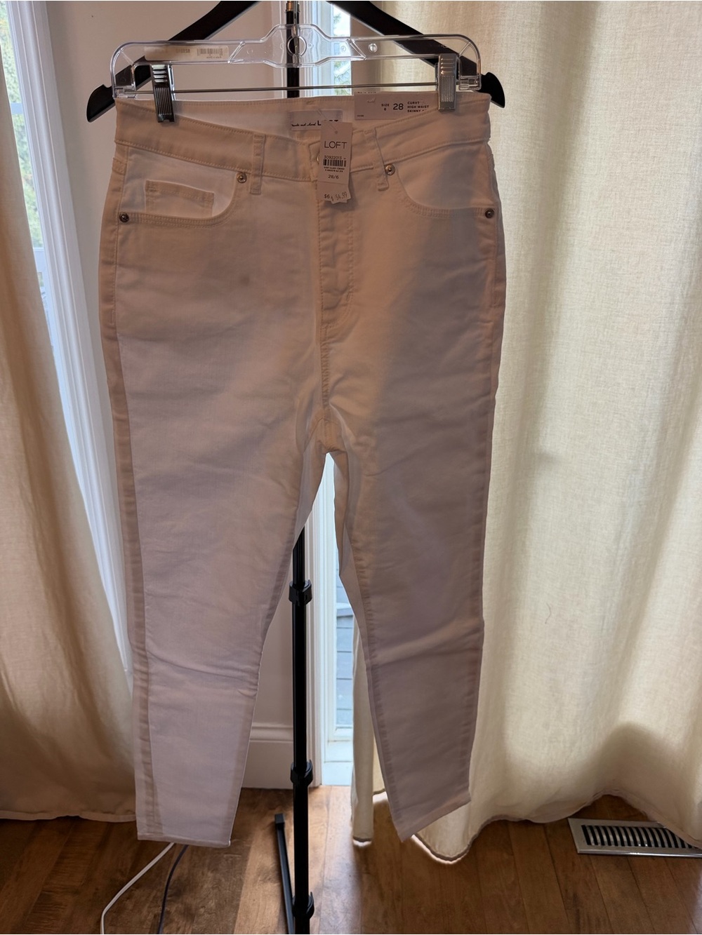 LOFT White Ankle Skinny Jeans